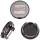 4 SEAT Original Nabenkappen 63 mm Felgendeckel Nabendeckel Silber Rot Schwarz