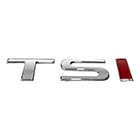 Schriftzug Logo TSI Chrom Rot Seat Leon Ibiza Altea VW Emblem badge