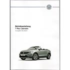 VW T-Roc Cabriolet AC Betriebsanleitung Bordbuch DEUTSCH Bedienungsanleitung