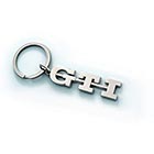 VW GTI Schlüsselanhänger - Metall Chrom Glanz - Logo Emblem Schriftzug Golf Polo